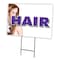 Signmission Hair Yard Sign & Stake outdoor plastic coroplast window, C-1216 Hair C-1216 Hair - alternate 1